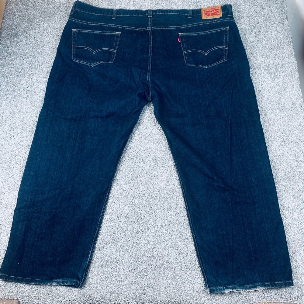 Levis 559 Relaxed Straight Jeans Mens 54x30 Dark Wash Indigo Denim Big & Tall - Picture 3 of 8